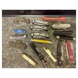 Large Lot of Misc. Folding Knives