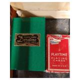 Vintage Game Lot - Marblelike Dominoes, Cards, Puzzles