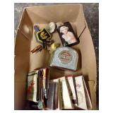 Vintage Lighter, Matches, & Pins