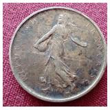 1964 France Silver 5 Francs