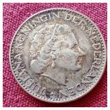 1964 Netherlands Silver 1 Gulden Coin