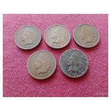 (5) Indian Pennies