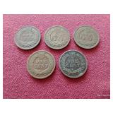 (5) Indian Pennies