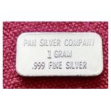 American Flag 1 Gram Silver Bar