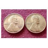 (2) Bright Uncirculated 1954-S Wheat Pennies