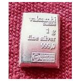 Valcambi 1 Gram Silver Bar