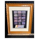 Framed NASCAR Tracks Print & Round 3 Clock - Wall Decor Pair