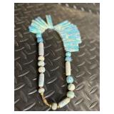Turquoise & Wood Bead Jewelry Set - Necklaces, Bracelet, & Wooden Bird Figures