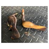 Turquoise & Wood Bead Jewelry Set - Necklaces, Bracelet, & Wooden Bird Figures