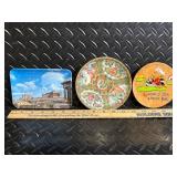 Assorted Decorative Ceramics, Woven Placemat & Small Souvenir Items