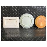 Assorted Decorative Ceramics, Woven Placemat & Small Souvenir Items