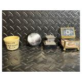 Assorted Decorative Ceramics, Woven Placemat & Small Souvenir Items