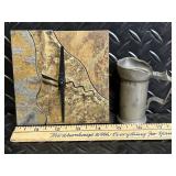 Vintage Delft Blue Porcelain Miniatures in Wooden Crate with Dangerous Pellet Powder Label