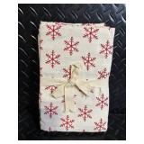 3 Mosaic Glass Tealight Holders on Wood Tray - Room Holiday Silhouettes Plates - Manners Napkins