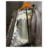 Mango Leather Hooded Vest - Black, Size M, 100% Leather