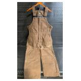 Ridgecut Toughwear Short Bib Overalls - Brown Duck Canvas Workwear