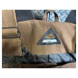 Ridgecut Toughwear Short Bib Overalls - Brown Duck Canvas Workwear