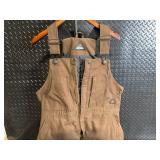 Ridgecut Toughwear Short Bib Overalls - Brown Duck Canvas Workwear