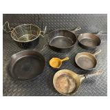 Griswold Cast Iron Skillets - Erie PA USA (Lot of 6)
