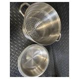 Aluminum Cookware Set: Mixing Bowls, Strainer, Steamer, Lids, Sheet Pans