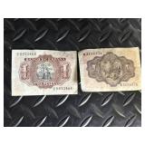 Vintage Mexican Peso & Spanish Peseta Banknotes - Assorted Currency
