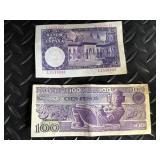 Vintage Mexican Peso & Spanish Peseta Banknotes - Assorted Currency