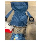 Playmate Igloo Cooler with 2 Folding Camping Chairs (Blue & Gray) & Carry Bags