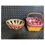 Longaberger Baskets Handwoven Dresden OH USA - Plaid-Lined Baskets with Accessories