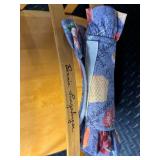 Longaberger Picnic Basket - Woven Basket with Wood Lid & Fabric Ruffle