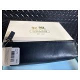 Coach 61075 Navy Leather Zip Pouch
