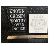 Assorted Inspirational Christian Wall Art Signs