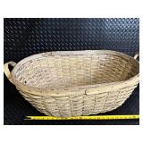 Oval Woven Basket with OH HELLO Wall Sign Decor Set - Farmhouse Home Decor