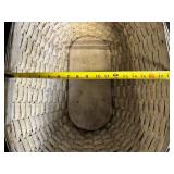 Oval Woven Basket with OH HELLO Wall Sign Decor Set - Farmhouse Home Decor