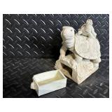 Turtle Figurines - Centerpiece Two-Turtle Sculpture with Assorted Miniatures