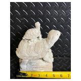 Turtle Figurines - Centerpiece Two-Turtle Sculpture with Assorted Miniatures