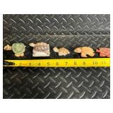 Turtle Figurines - Centerpiece Two-Turtle Sculpture with Assorted Miniatures