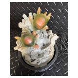 Newport Coast Turtle Water Fountain with Coral Rock & 7 Hand-Carved Turtles