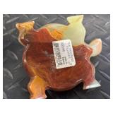 Glass Turtle Figurines - Hand Painted, Made in Japan