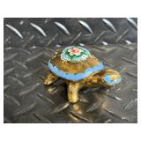 Glass Turtle Figurines - Hand Painted, Made in Japan
