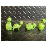 Assorted Mini Turtle Figurines - 40+ Plastic & Metal Turtles