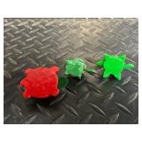 Assorted Mini Turtle Figurines - 40+ Plastic & Metal Turtles