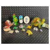 Solar Powered Mosaic Turtle Lamp - 2 Lights, Includes Rechargeable Battery, Assorted Tiny Turtles