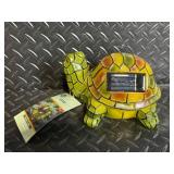Solar Powered Mosaic Turtle Lamp - 2 Lights, Includes Rechargeable Battery, Assorted Tiny Turtles