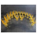 Amber Glass Goblets - Assorted Tall & Coupe Styles