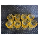 Amber Glass Goblets - Assorted Tall & Coupe Styles