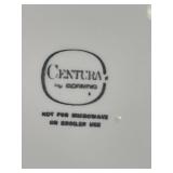 Centra Pastel Border Dinnerware Set - Mugs, Plates, Bowls & Oval Platter