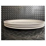 Centra Pastel Border Dinnerware Set - Mugs, Plates, Bowls & Oval Platter