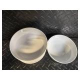 Centra Pastel Border Dinnerware Set - Mugs, Plates, Bowls & Oval Platter