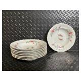 Royal Kensington Collection Floral China Dinnerware Set with Teapot - Pink Roses