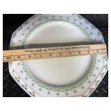 Christopher Stuart Fine China Dinnerware - Floral Border with Green Vine Pattern